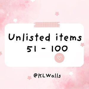 Unlisted Items 51-100 for live show